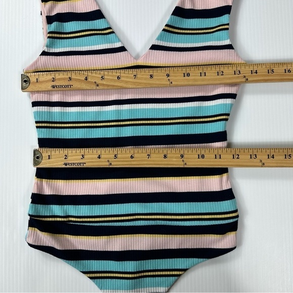 AFRM Moodi Striped V-Neck Bodysuit Size XS - Picture 5 of 11